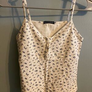 Brandy Melville Tank Top, OS, Blue/Cream